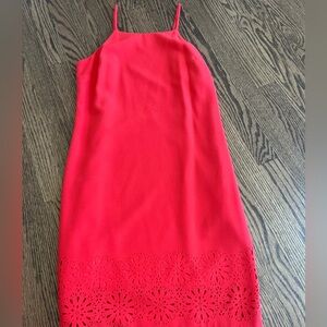 Banana Republic coral knee length dress.